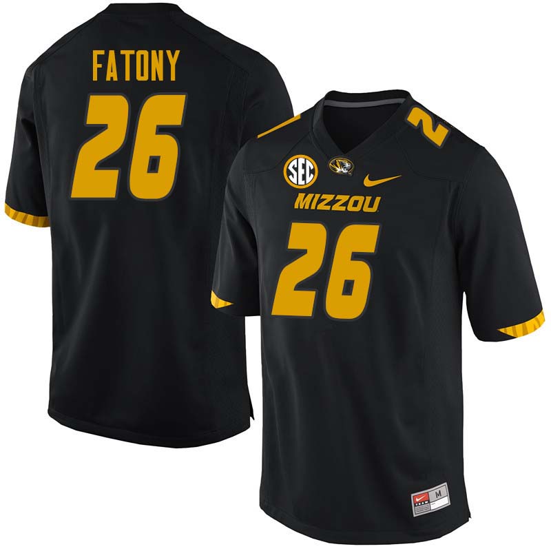 Men #26 Corey Fatony Missouri Tigers College Football Jerseys Sale-Black